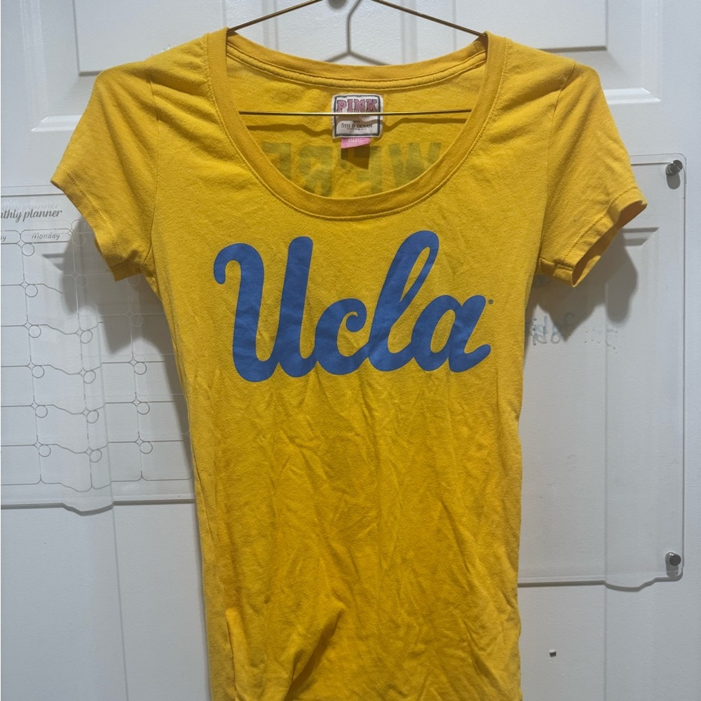 UCLA yellow, Victoria secret Pink short sleeve